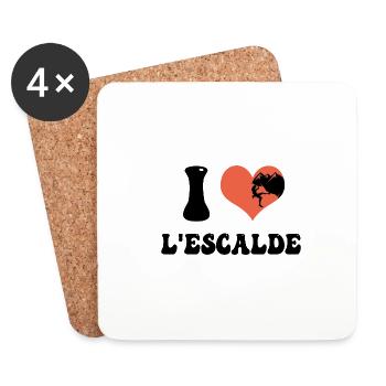 j aime l escalade - Dessous de verre (lot de 4) - blanc - Devant