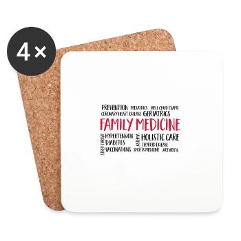 family medicine - Coasters (set of 4) - white - Front
