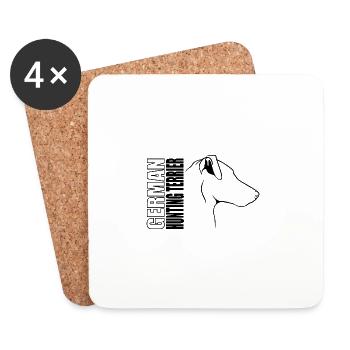 German Hunting Terrier Profile Dogs Dog Wilsigns - Coasters (set of 4) - white - Front