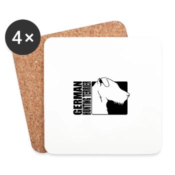 German Hunting Terrier Profile Dogs Dog Wilsigns - Coasters (set of 4) - white - Front