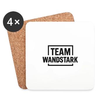 Team Wandstark - Untersetzer (4er-Set) - Weiß - Vorne