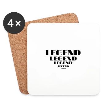 légende - Dessous de verre (lot de 4) - blanc - Devant