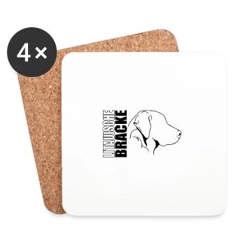 Lituanien Chien De Profil Chiens Chien De Chasse Wilsigns - Dessous de verre (lot de 4) - blanc - Devant