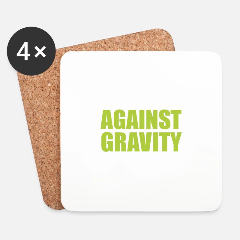 AGAINST GRAVITY - Untersetzer (4er-Set) - Weiß