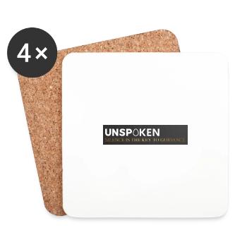 Unspoken T-shirt limited edition - Coasters (set of 4) - white - Front