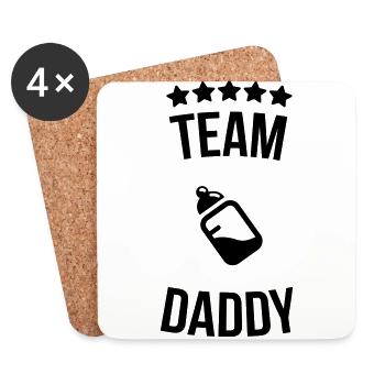 Équipe Daddy Daddy père bouteille lait - Dessous de verre (lot de 4) - blanc - Devant