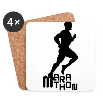marathon - Coasters (set of 4) - white - Front
