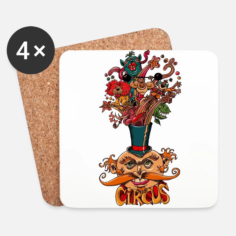 der Zirkus - Untersetzer (4er-Set) - Weiß