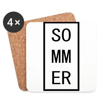 summer - Coasters (set of 4) - white - Front