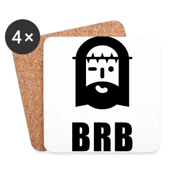 BRB Jésus idée de cadeau drôle pour les chrétiens de Pâques - Dessous de verre (lot de 4) - blanc - Devant