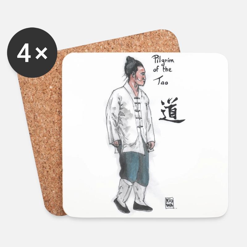 Tao way - Coasters (set of 4) - white