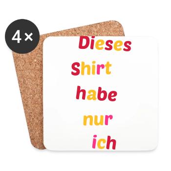 chemise seulement j'ai le cadeau disant humoristique coloré - Dessous de verre (lot de 4) - blanc - Devant
