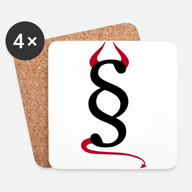 Devils paragraph - Coasters (set of 4) - white