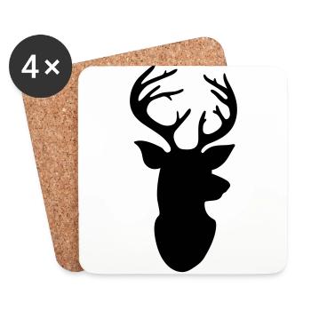 Oh Deer - Coasters (set of 4) - white - Front