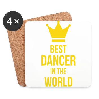 Dancer / Dance / Music / Funny / Danse / Danseur - Dessous de verre (lot de 4) - blanc - Devant