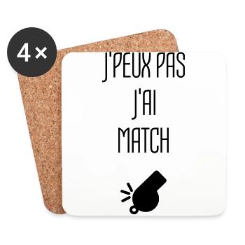 Arbitre / Arbitrage / Sport / Sifflet - Dessous de verre (lot de 4) - blanc - Devant