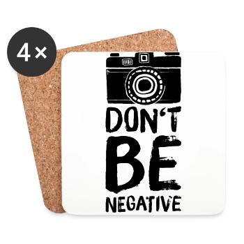 Photographie Photographie Photo Négatif Noir - Dessous de verre (lot de 4) - blanc - Devant