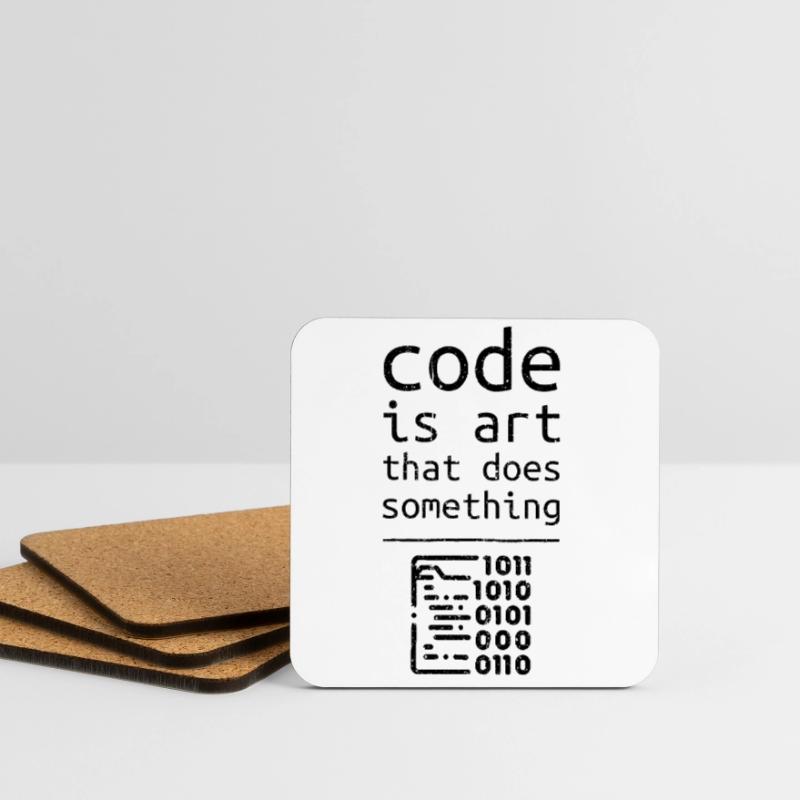 Code Coder Entwickler Programmierer Geschenk Untersetzer (4er-Set)