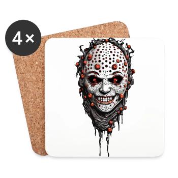 Gruseliges Halloween Trypophobie Horror Design - Untersetzer (4er-Set) - Weiß - Vorne