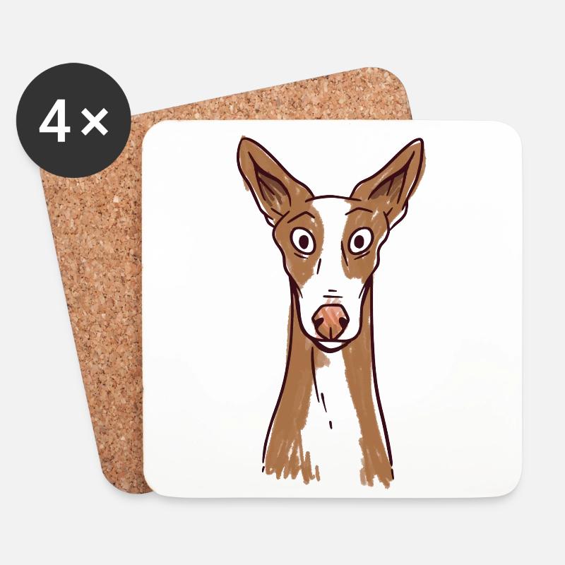 Podenco Hund cooles Podenco Ibicenco - Untersetzer (4er-Set) - Weiß