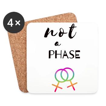 Idée cadeau LGBT - Dessous de verre (lot de 4) - blanc - Devant