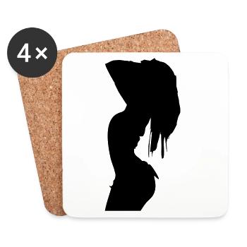 sexy Girl - Untersetzer (4er-Set) - Weiß - Vorne