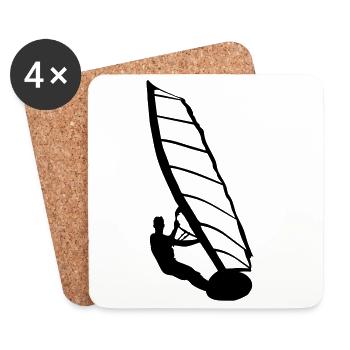 Windsurfer - Coasters (set of 4) - white - Front