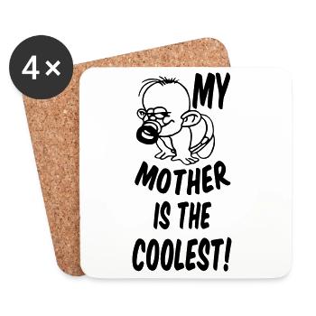 Coolest Mother - Coasters (set of 4) - white - Front