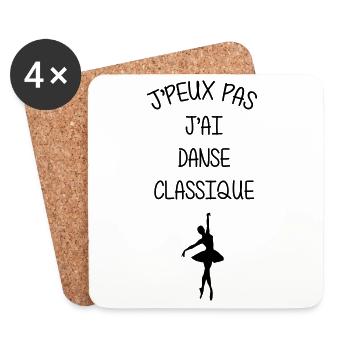 Danse Classique Danse Danseur Danseuse Musique - Dessous de verre (lot de 4) - blanc - Devant