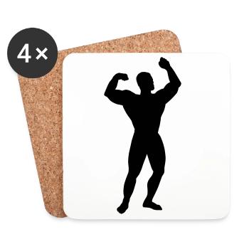 Strong man - Coasters (set of 4) - white - Front