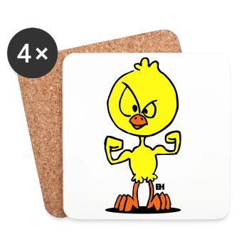 Chick Power - Untersetzer (4er-Set) - Weiß - Vorne