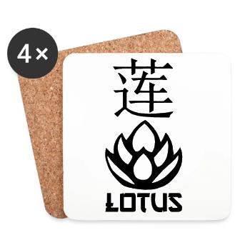 Black Lotus and Asia - Coasters (set of 4) - white - Front