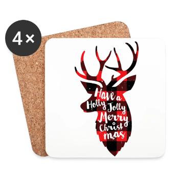 Have a Holly Jolly Merry Christmas - Coasters (set of 4) - white - Front