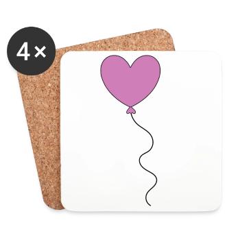 Cadeau pour la fête des mères : Idée de cadeau pour la fête des mères - Dessous de verre (lot de 4) - blanc - Devant