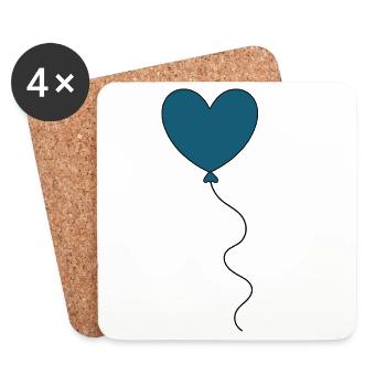 Cadeau pour la fête des mères : Idée de cadeau pour la fête des mères - Dessous de verre (lot de 4) - blanc - Devant
