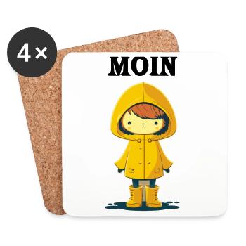 Moin - Untersetzer (4er-Set) - Weiß - Vorne