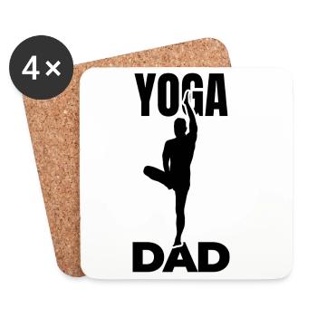 Yoga Dad - Coasters (set of 4) - white - Front