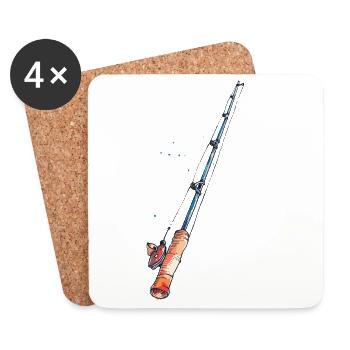 Ange graphique - Dessous de verre (lot de 4) - blanc - Devant