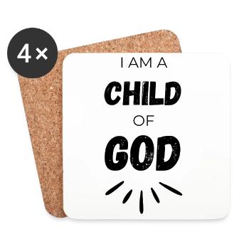 JE SUIS UN ENFANT DE DIEU - Dessous de verre (lot de 4) - blanc - Devant