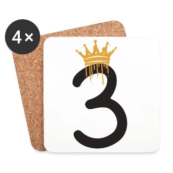 3 - Untersetzer (4er-Set) - Weiß - Vorne
