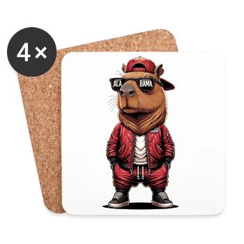 Alabama Streetwear Hamster - Dessous de verre (lot de 4) - blanc - Devant