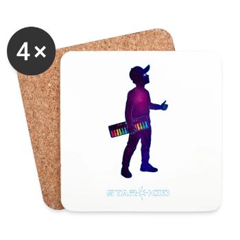 StarKid – Cosmic 80s Retro Design - Coasters (set of 4) - white - Front