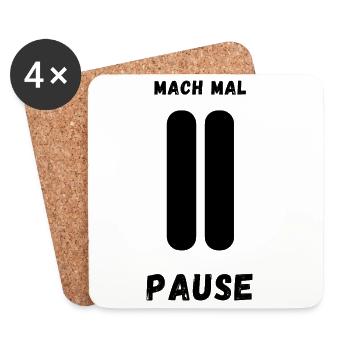 Take a break – Funny fun shirt for everyone Relax - Coasters (set of 4) - white - Front