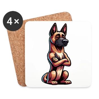 Malinois Belgian Shepherd Malinois Owner - Coasters (set of 4) - white - Front