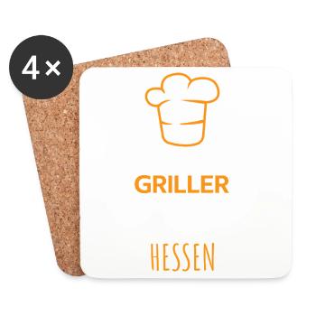 The best grills come from Hessen Design - Coasters (set of 4) - white - Front