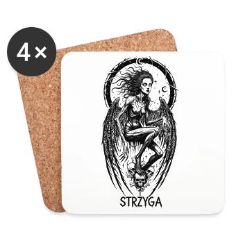 Strzyga Slavic Night Demon - Coasters (set of 4) - white - Front