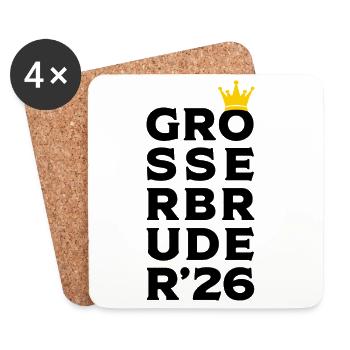 Big Brother 2026 Crown Pregnancy Baby - Coasters (set of 4) - white - Front