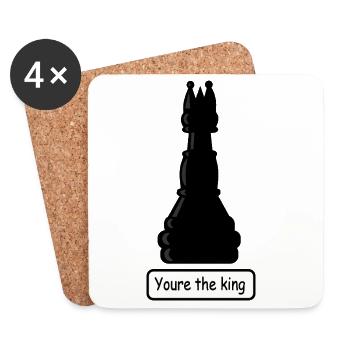 You_are_the_king - Dessous de verre (lot de 4) - blanc - Devant
