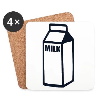 Milch - Untersetzer (4er-Set) - Weiß - Vorne