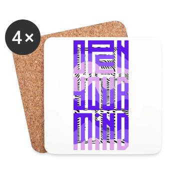 Neon Block Gradient - Coasters (set of 4) - white - Front